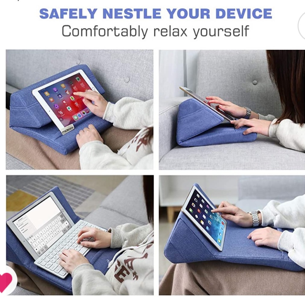 Moko tablet stand or lap rest comfortable adjustable washable cover lightweight - Picture 3 of 11